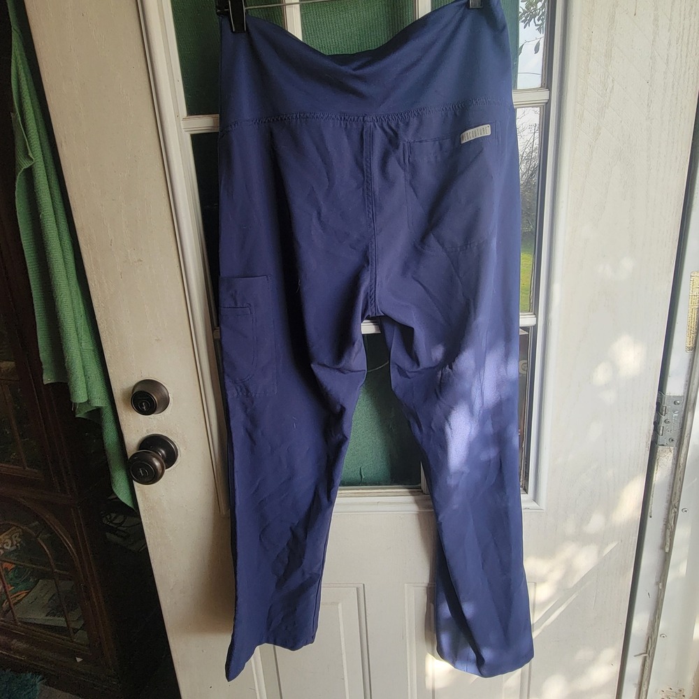 MedCouture +ONE Maternity Scrub Pants Navy Blue Small Petite SP Cargo Pocket - Picture 3 of 4